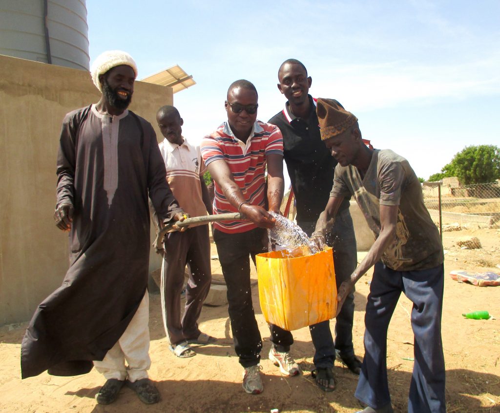 Abundant water from the new solar powered pumping system Abundant water from the new solar powered pumping system